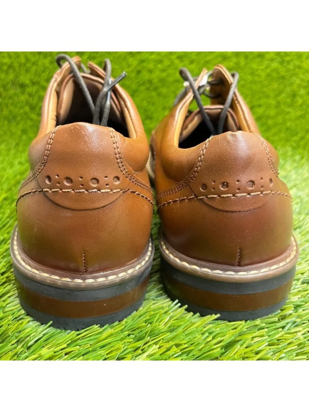 Nunn Bush Calderone Mens Size 8 Brown Casual Classic Plain Toe Oxford Shoes